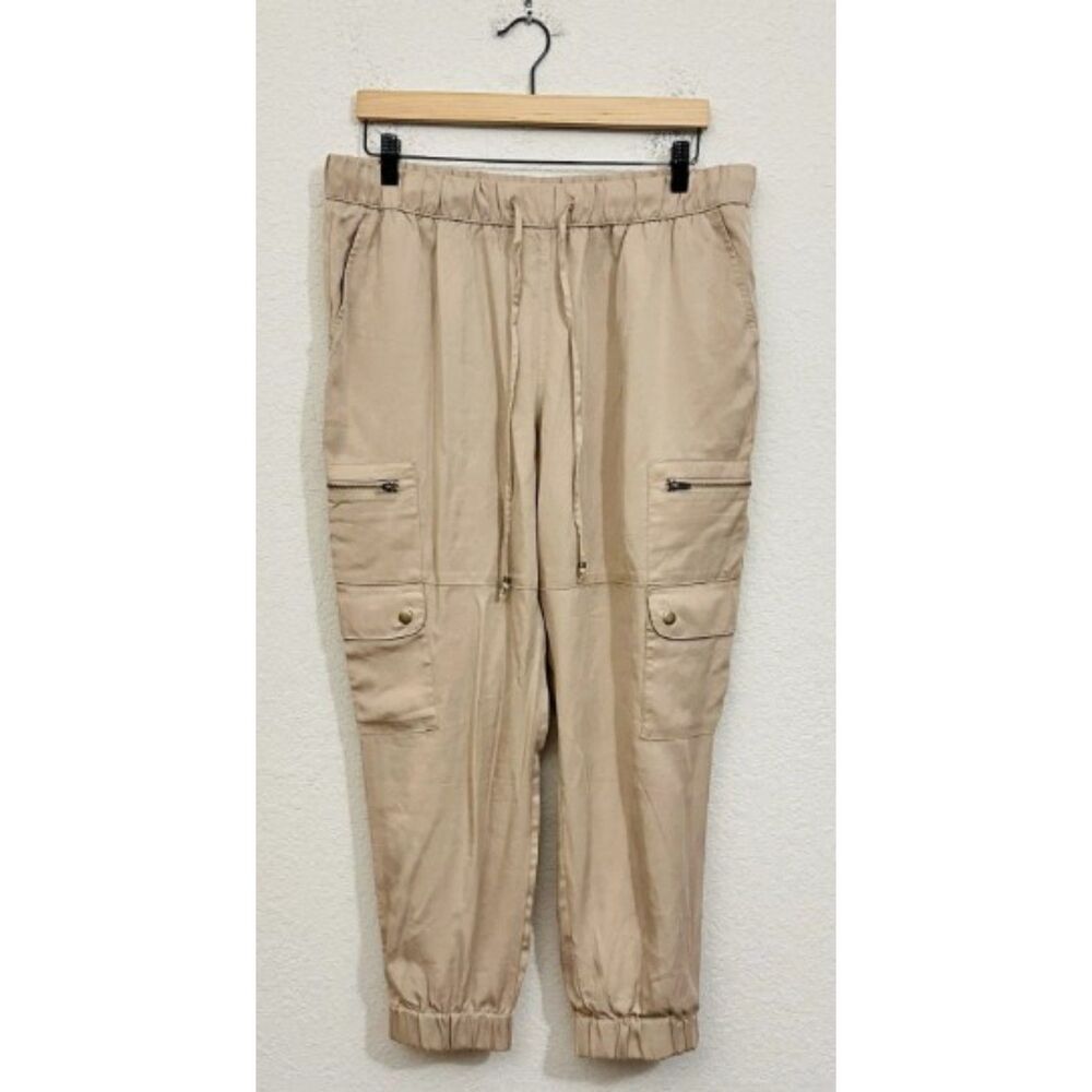 Banana Republic Khaki Lyocell Cargo Jogger Pants | Gorpcore Old Money Size XL
